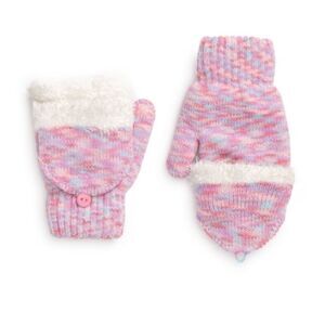 CAPELLI NEW YORK Kids' Girls Space Dye Flip Top Mittens (Big Kid)